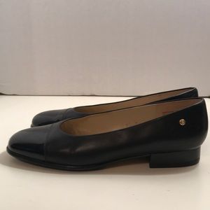 Etienne Aigner Black Leather Flats size 6.5